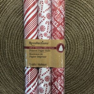 Recollections Printed Paper Rolls Christmas